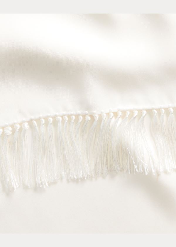 Szaliki Ralph Lauren Fringe Silk Twill Scarf Damskie Beżowe | RCVO8273