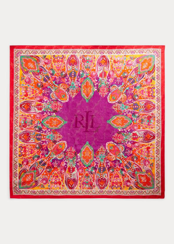 Szaliki Ralph Lauren Hayden Paisley Jacquard Scarf Damskie Kolorowe | GKJG4315