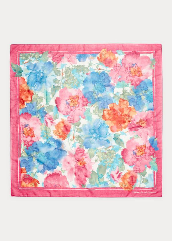 Szaliki Ralph Lauren Seraphina Floral Scarf Damskie Kremowe | ZTDD9679