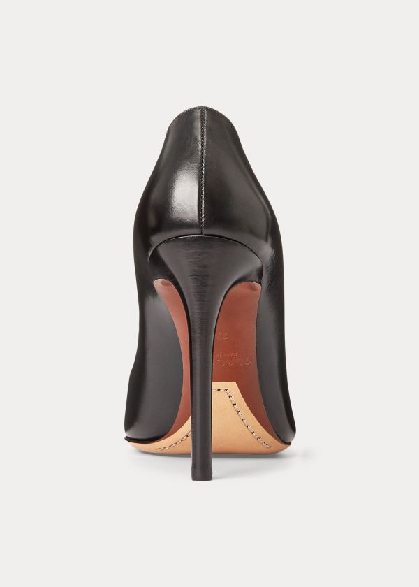 Szpilki Ralph Lauren Celia Calfskin Pump Damskie Czarne | JUHH5362