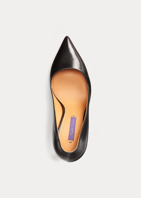 Szpilki Ralph Lauren Celia Calfskin Pump Damskie Czarne | JUHH5362