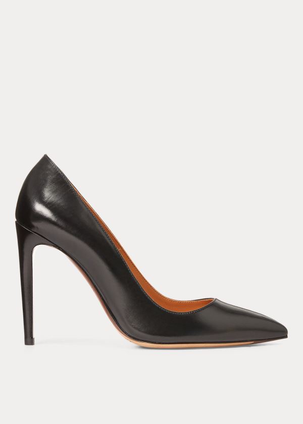 Szpilki Ralph Lauren Celia Calfskin Pump Damskie Czarne | JUHH5362