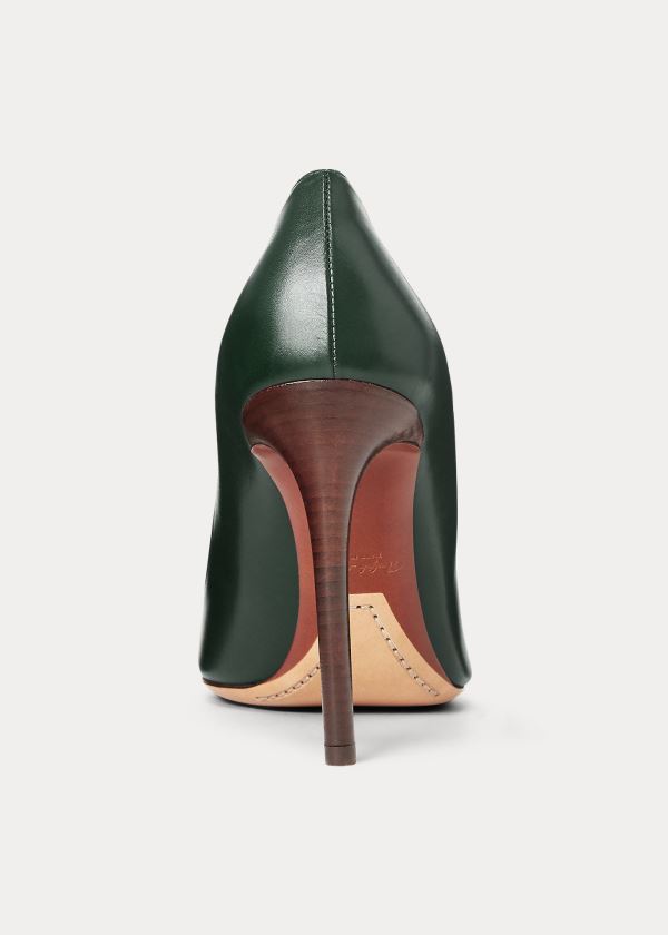 Szpilki Ralph Lauren Celia Calfskin Pump Damskie Zielone | NKAX0591