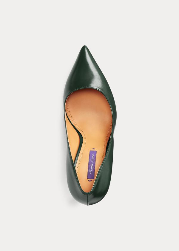 Szpilki Ralph Lauren Celia Calfskin Pump Damskie Zielone | NKAX0591