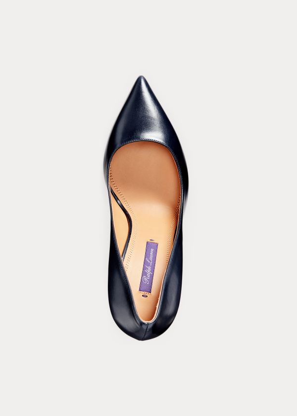 Szpilki Ralph Lauren Celia Calfskin Pump Damskie Granatowe | NYIZ6266