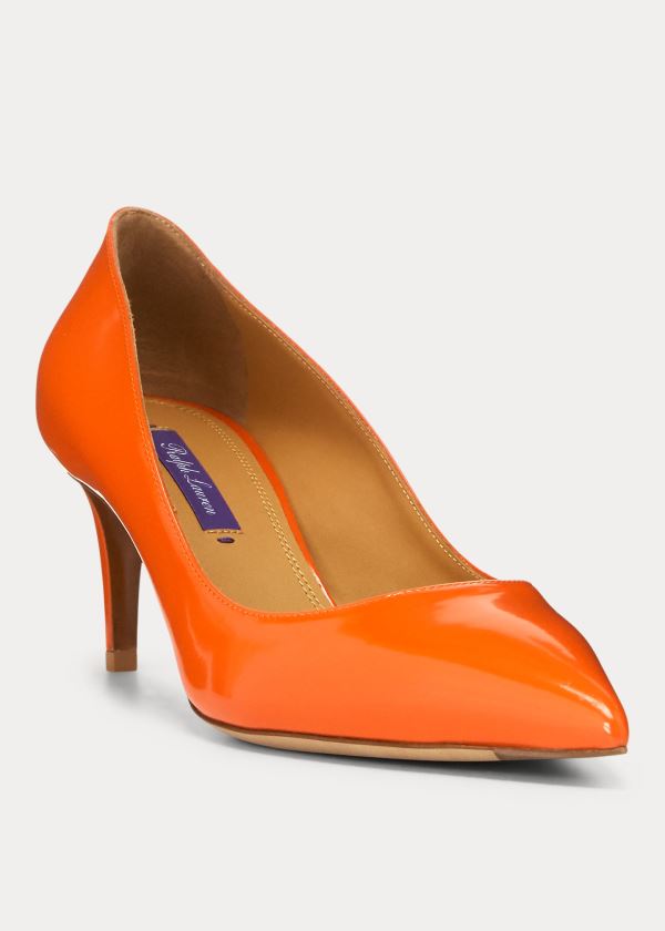 Szpilki Ralph Lauren Dinah Patent Calfskin Pump Damskie Pomarańczowe | WMRJ8415