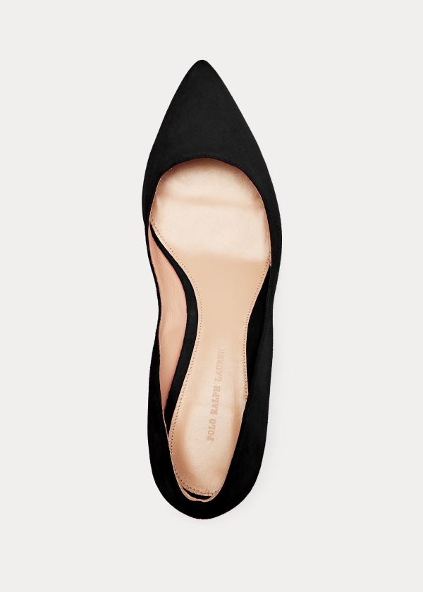 Szpilki Ralph Lauren Sabryna Suede Pump Damskie Czarne | VUPB4521