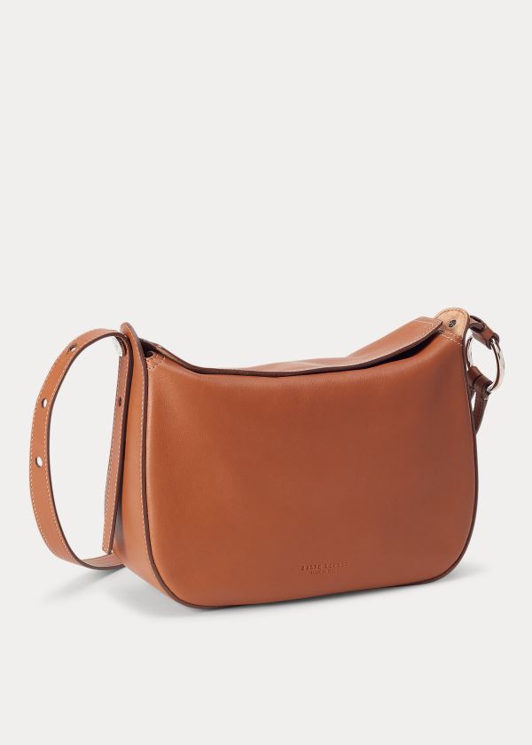 Torba Crossbody Ralph Lauren Calfskin Crossbody Bag Damskie Złote | IBYL2567