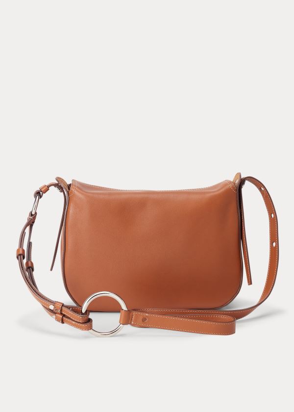 Torba Crossbody Ralph Lauren Calfskin Crossbody Bag Damskie Złote | IBYL2567