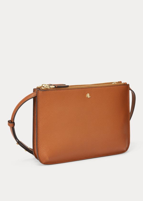 Torba Crossbody Ralph Lauren Faux-Leather Carter Crossbody Damskie Brązowe | KGUJ1355