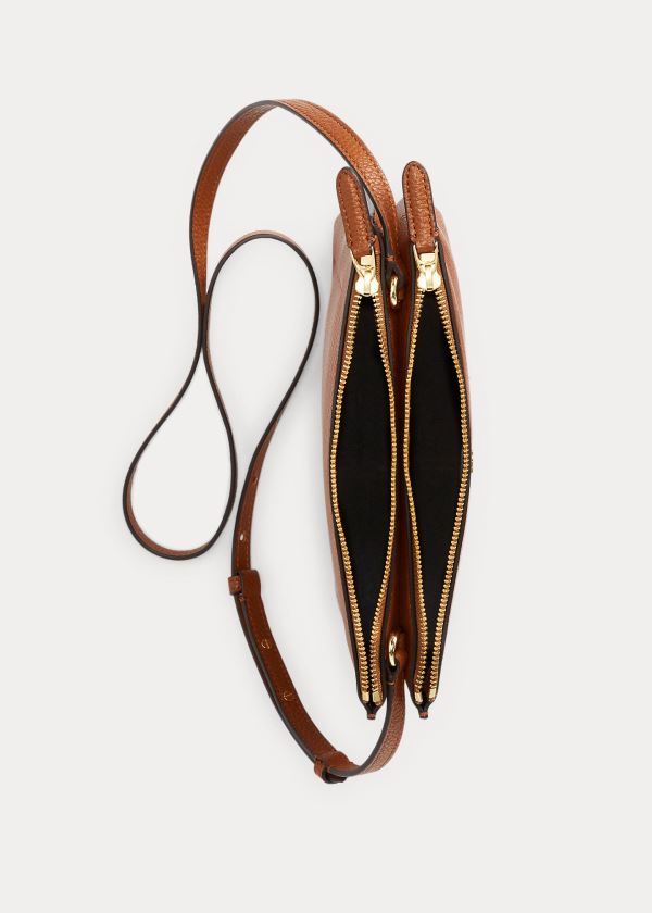 Torba Crossbody Ralph Lauren Faux-Leather Carter Crossbody Damskie Brązowe | KGUJ1355