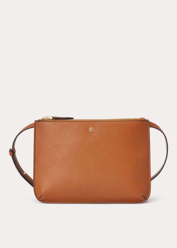 Torba Crossbody Ralph Lauren Faux-Leather Carter Crossbody Damskie Brązowe | KGUJ1355