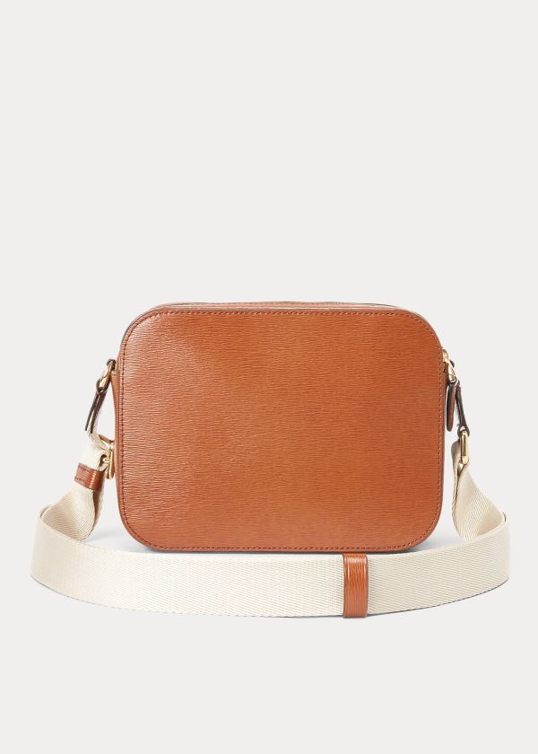 Torba Crossbody Ralph Lauren Leather Medium Crossbody Bag Damskie Brązowe | DBBE0818