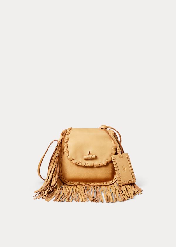 Torba Crossbody Ralph Lauren Leather Ridgeway Crossbody Bag Damskie Brązowe | XUUL2834