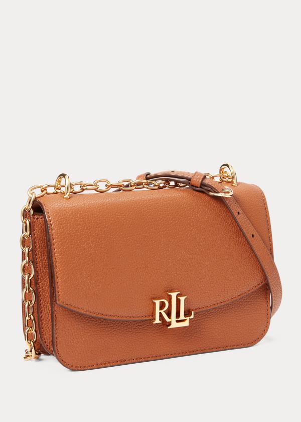 Torba Crossbody Ralph Lauren Medium Leather Crossbody Bag Damskie Brązowe | DUUK5625