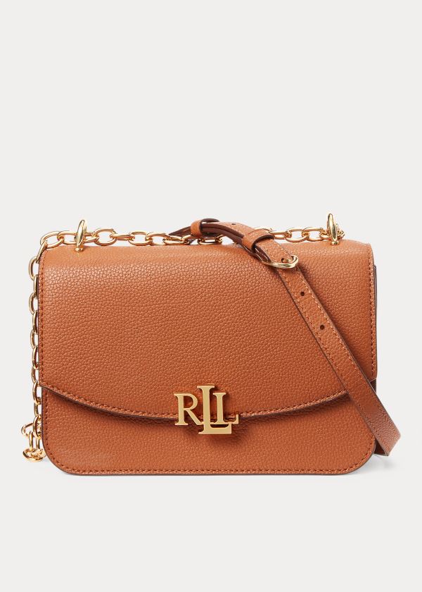 Torba Crossbody Ralph Lauren Medium Leather Crossbody Bag Damskie Brązowe | DUUK5625