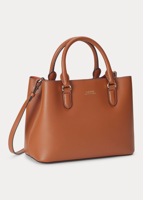 Torba Satchel Ralph Lauren Mini Leather Marcy Satchel Damskie Brązowe | SXSX5195