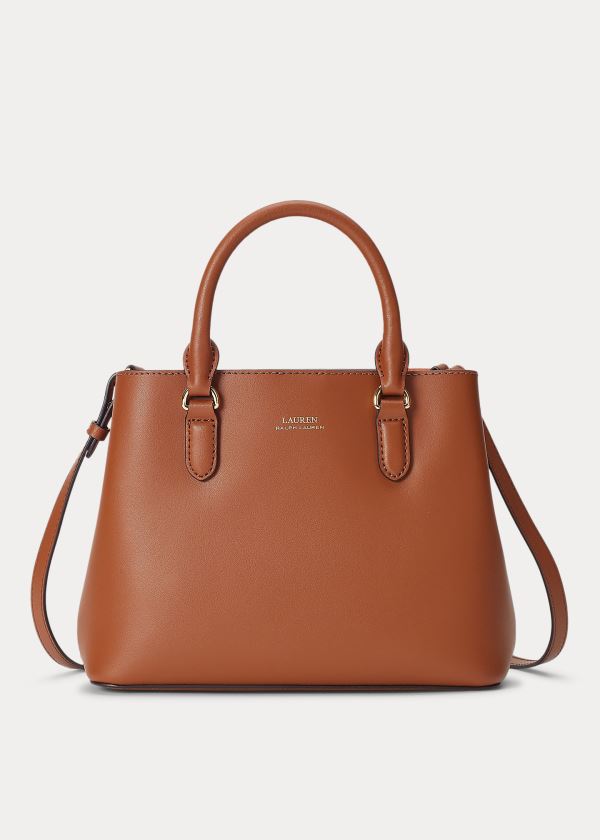 Torba Satchel Ralph Lauren Mini Leather Marcy Satchel Damskie Brązowe | SXSX5195