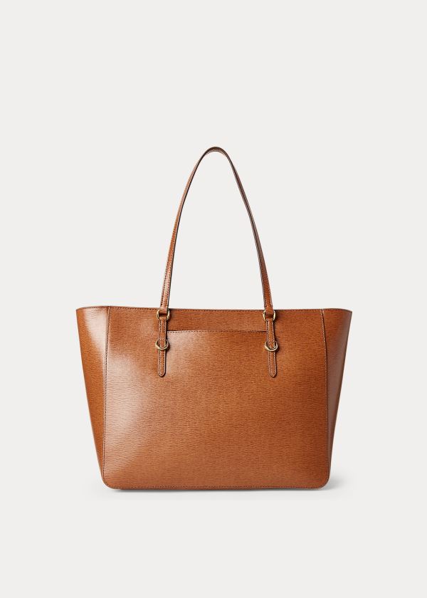 Torby Na Zakupy Ralph Lauren Saffiano Leather Shopper Damskie Brązowe | OEQO0165