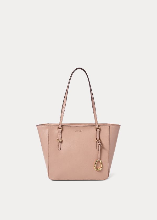 Torby Na Zakupy Ralph Lauren Saffiano Medium Shopper Damskie Różowe | CFUP4833