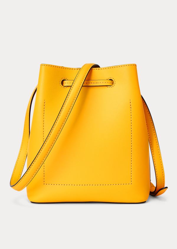 Torby Ralph Lauren Mini Debby II Drawstring Bag Damskie Żółte Brązowe | KJRA4795