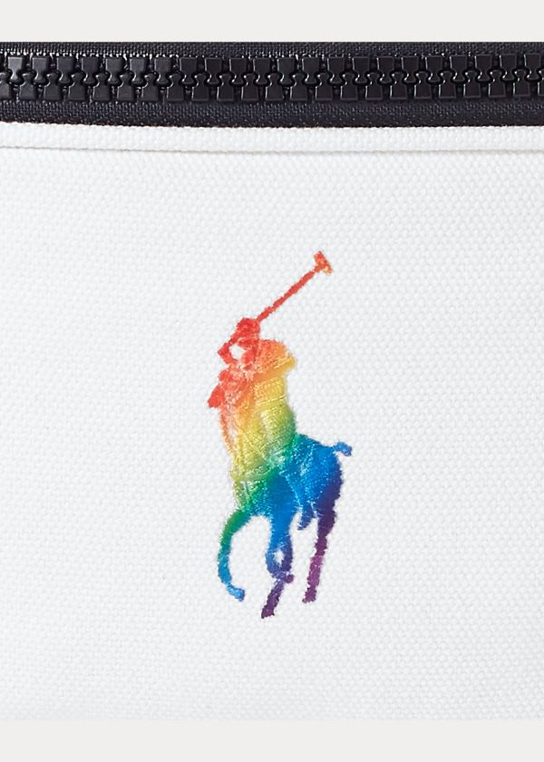 Torby Ralph Lauren Pride Canvas Fanny Pack Męskie Białe Kolorowe | FETW1786