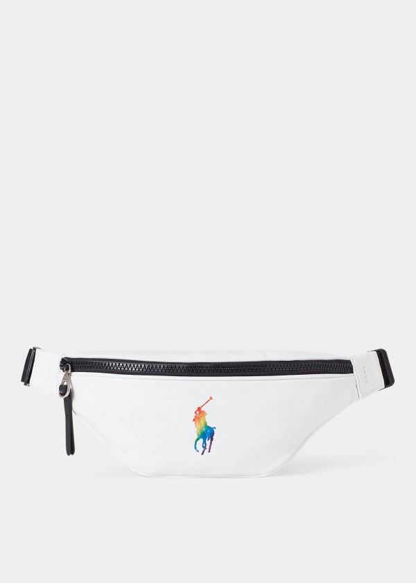 Torby Ralph Lauren Pride Canvas Fanny Pack Męskie Białe Kolorowe | FETW1786