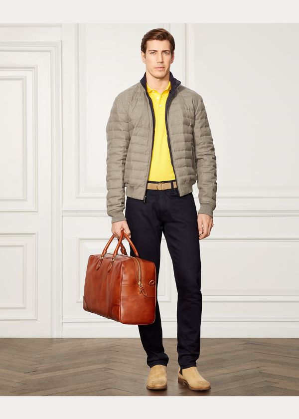 Torby Ralph Lauren Weekender Vachetta Duffel Męskie Brązowe | LKIX7866