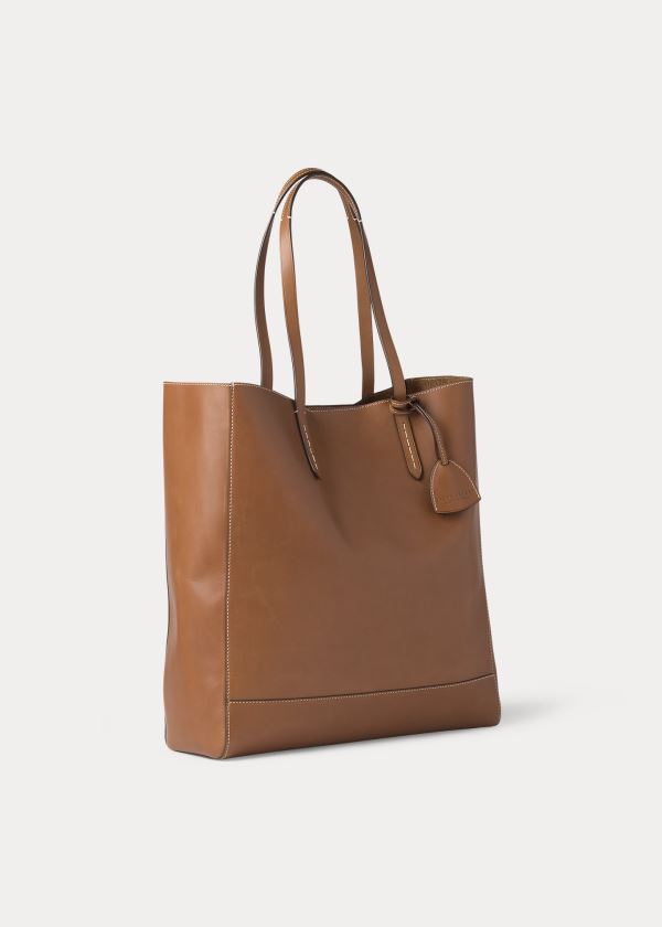 Torby Tote Ralph Lauren Calfskin Modern Tote Damskie Złote | EZIS6953