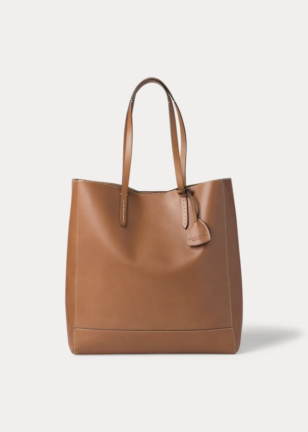 Torby Tote Ralph Lauren Calfskin Modern Tote Damskie Złote | EZIS6953