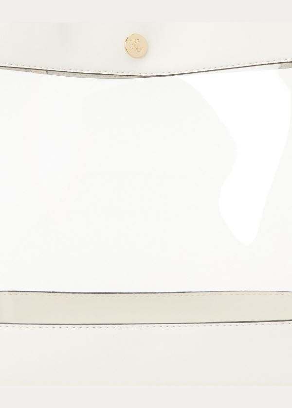 Torby Tote Ralph Lauren Clear Medium Tote Damskie Kremowe | PLPY8638