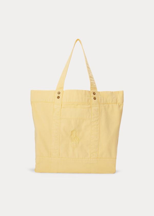 Torby Tote Ralph Lauren Large Pony Tote Damskie Żółte | RYJG5226