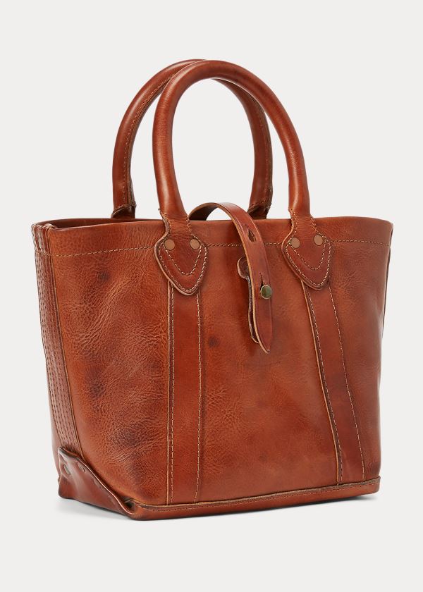 Torby Tote Ralph Lauren Leather Tote Damskie Brązowe | HLTO0636