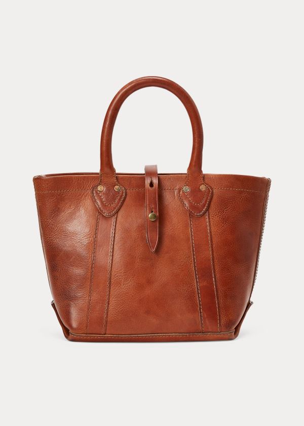 Torby Tote Ralph Lauren Leather Tote Damskie Brązowe | HLTO0636