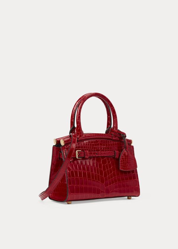 Torebka Ralph Lauren Alligator Mini RL50 Handbag Damskie Jasny Czerwone | UCMR4799