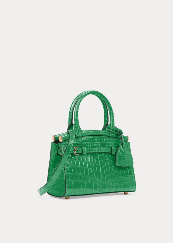 Torebka Ralph Lauren Alligator Mini RL50 Handbag Damskie Zielone | UWPE6474