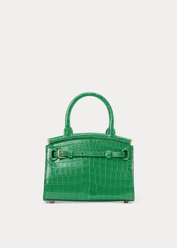 Torebka Ralph Lauren Alligator Mini RL50 Handbag Damskie Zielone | UWPE6474