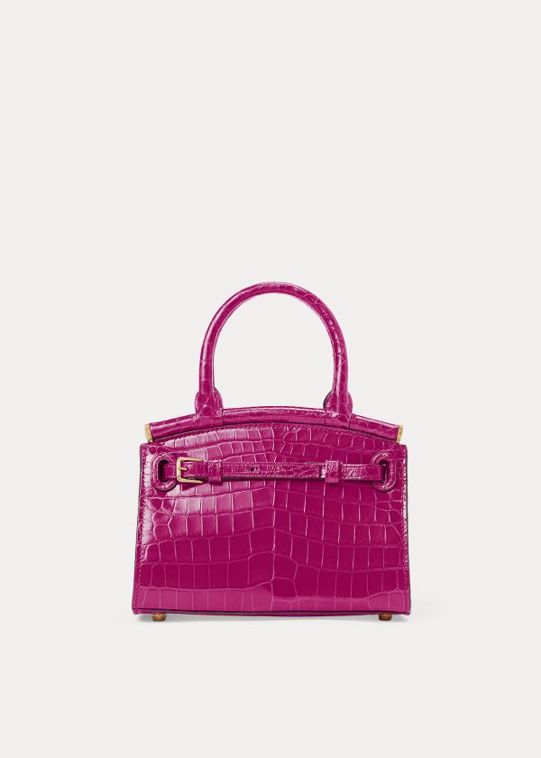 Torebka Ralph Lauren Alligator Mini RL50 Handbag Damskie Różowe | RMSK6350