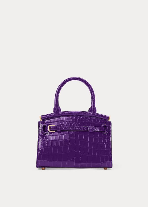 Torebka Ralph Lauren Alligator Mini RL50 Handbag Damskie Fioletowe | EBRA3298