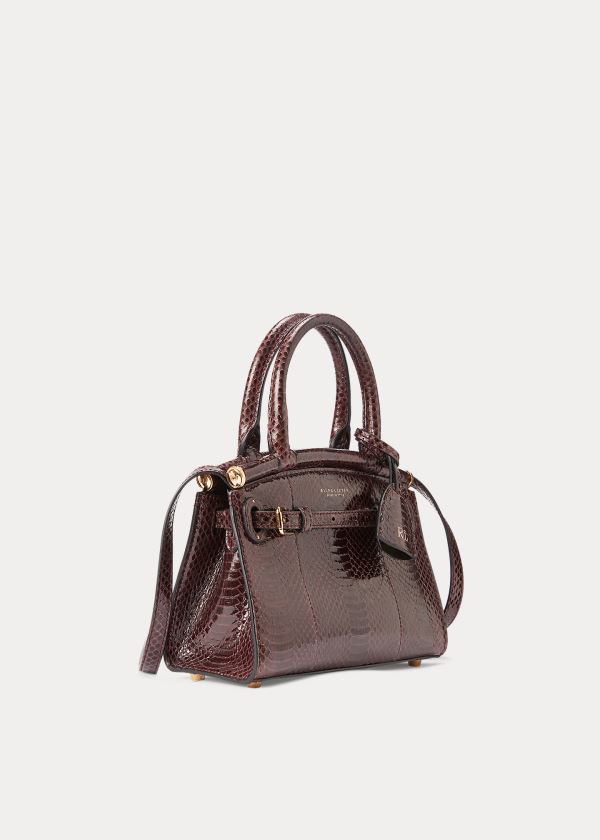 Torebka Ralph Lauren Ayers Mini RL50 Handbag Damskie Bordowe | XOKT6830