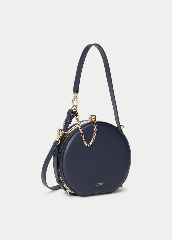 Torebka Ralph Lauren Calfskin Canteen Bag Damskie Granatowe | KWGS2249