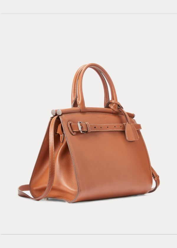 Torebka Ralph Lauren Calfskin Medium RL50 Handbag Damskie Złote | MNVK5870