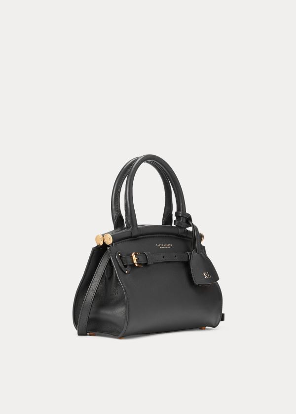 Torebka Ralph Lauren Calfskin Mini RL50 Handbag Damskie Czarne | KXGU5137