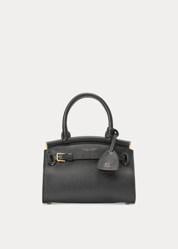 Torebka Ralph Lauren Calfskin Mini RL50 Handbag Damskie Czarne | KXGU5137