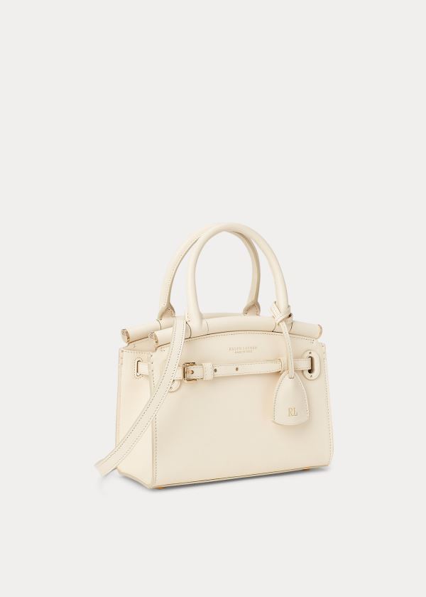 Torebka Ralph Lauren Calfskin Mini RL50 Handbag Damskie Kremowe | BLQW4180