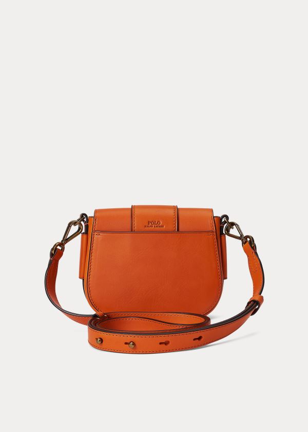 Torebka Ralph Lauren Leather Mini Lennox Bag Damskie Pomarańczowe | HKDO4261