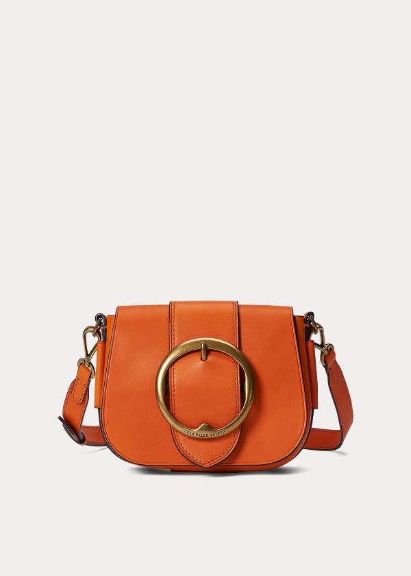 Torebka Ralph Lauren Leather Mini Lennox Bag Damskie Pomarańczowe | HKDO4261