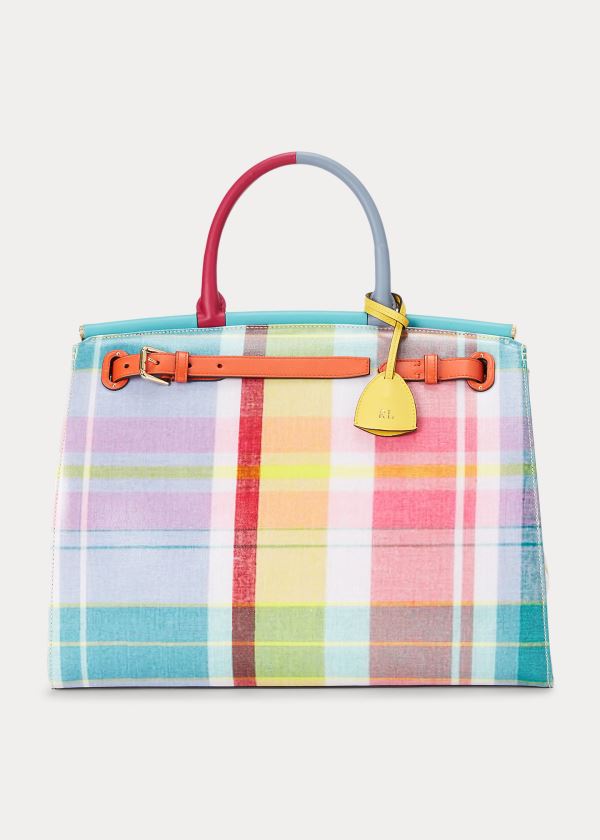 Torebka Ralph Lauren Madras Large RL50 Handbag Damskie Kolorowe | JWPB7212