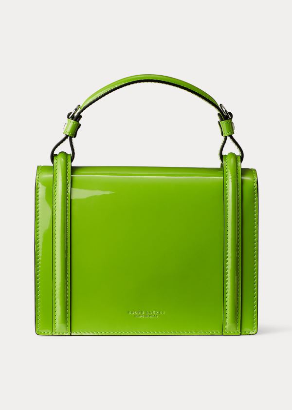 Torebka Ralph Lauren Patent Mini Hinge-Lock Bag Damskie Zielone | BNYG1127