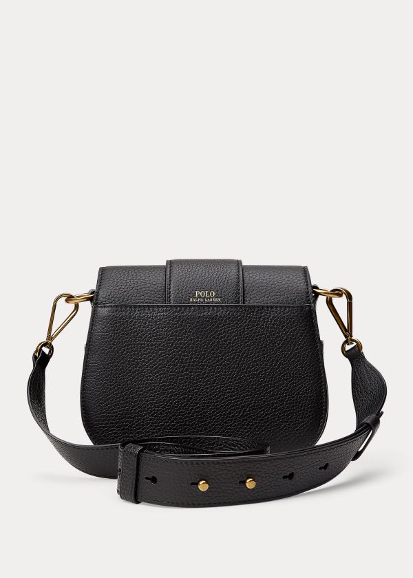 Torebka Ralph Lauren Pebbled Leather Lennox Bag Damskie Czarne | QPHX2276